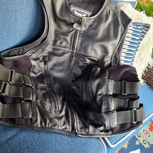 Street Legal leather adjustable vest